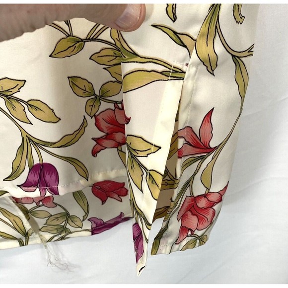 Jordan Women Size 2X Shirt Button Up Floral Blouse Short Sleeve RN64136 w/defect - Picture 4 of 10